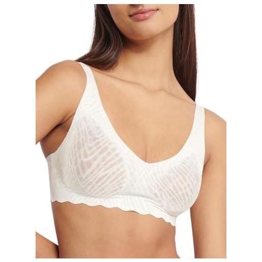 Sloggi donna zero feel bliss soft bra, silk bianco
