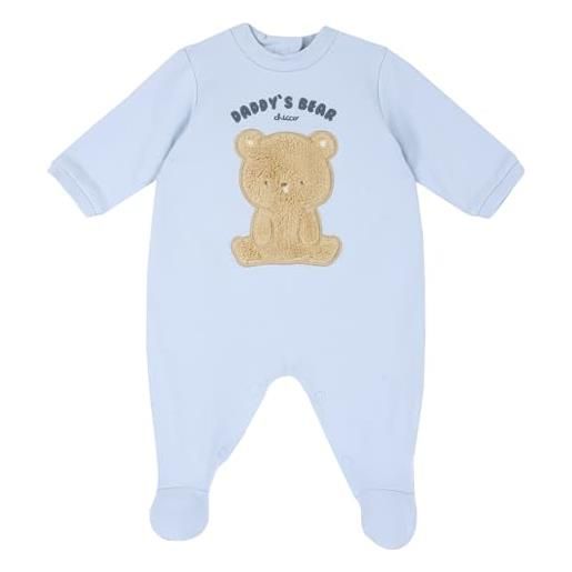 Chicco tutine con apertura entrogamba neonato/neonata 0-24 mesi, azzurro (2), 0 mesi, designed in italy