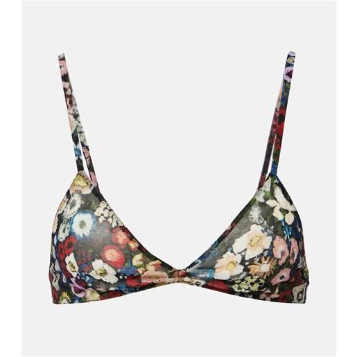 Khaite top talita in seta con stampa floreale