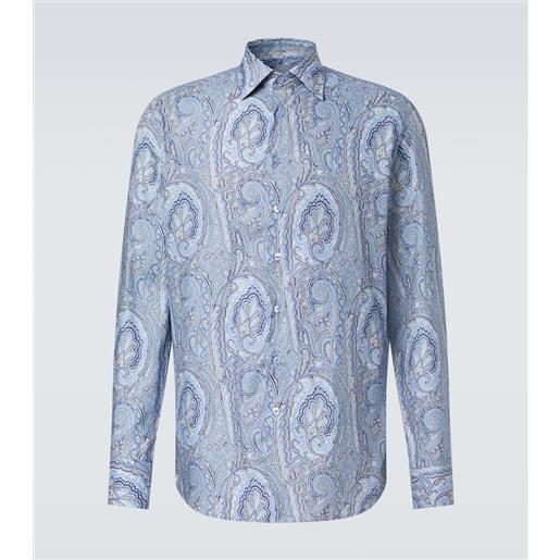 Etro camicia in cotone con stampa paisley