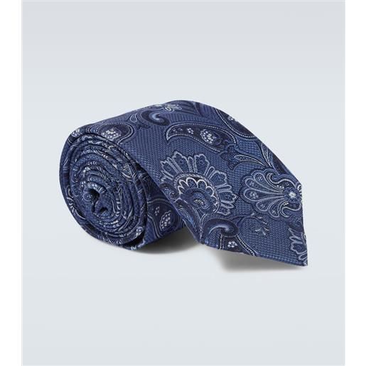 Etro cravatta in jacquard di seta paisley