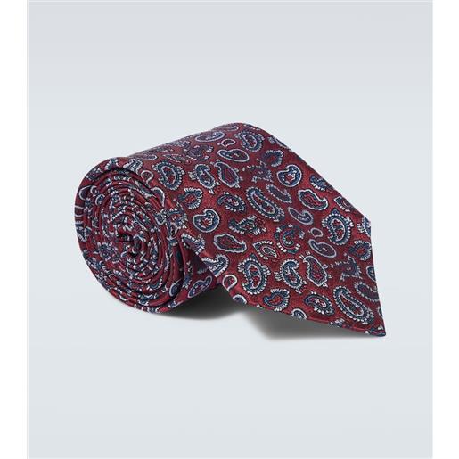 Etro cravatta in jacquard di seta con stampa paisley