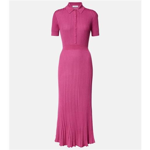 Gabriela Hearst abito midi amor in cashmere e seta