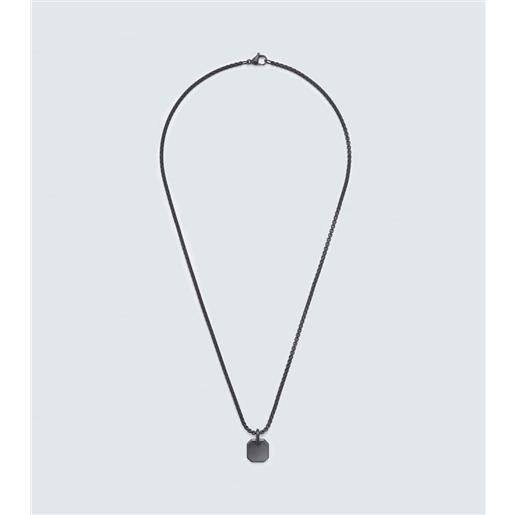 David Yurman collana con pendente in titanio