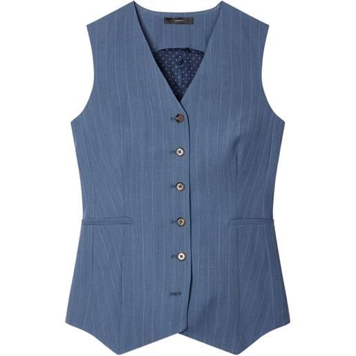 Modaworld Gilet Da Abito Da Uomo Tinta Unita Cotone Panciotto Monopetto