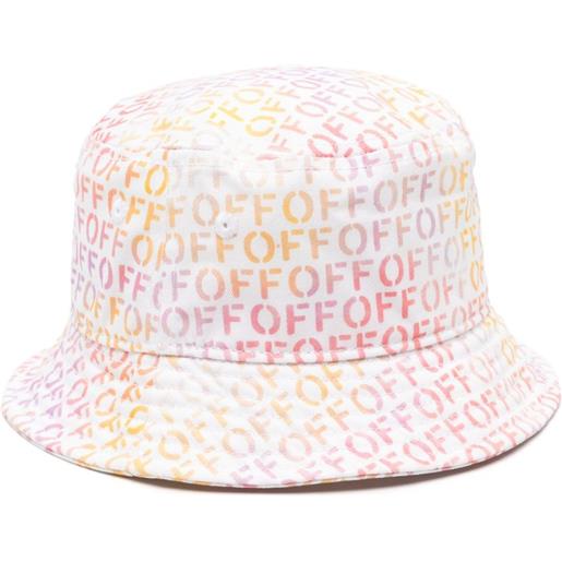 Off-White Kids cappello bucket con stampa - bianco