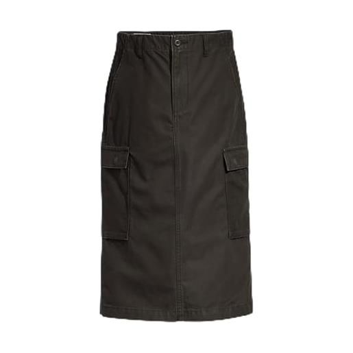Levi's gonna cargo midi skirt blacks, meteorite, 29 donna