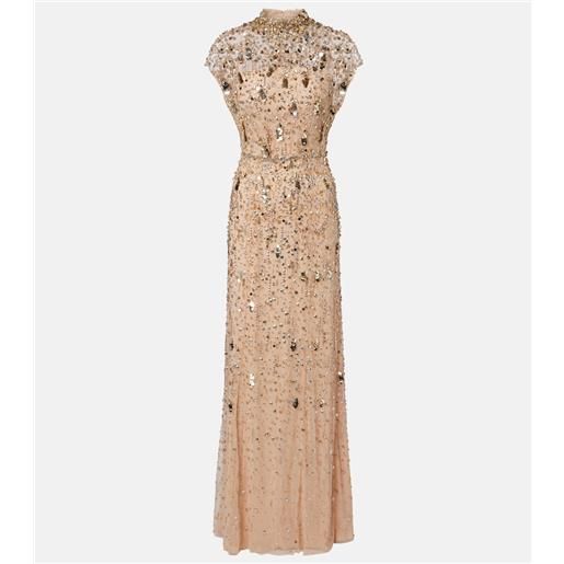 Jenny Packham abito lungo sylvie con decorazioni
