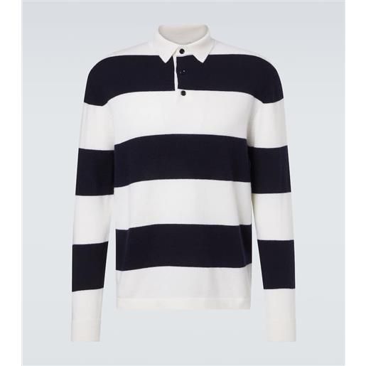Allude polo in lana e cashmere a righe