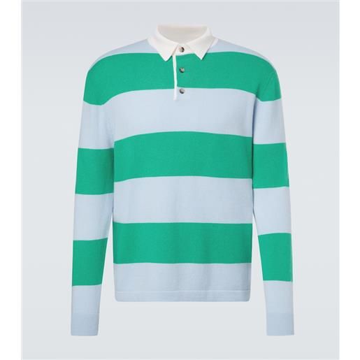 Allude polo in lana e cashmere a righe