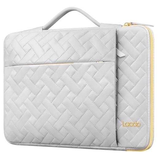 Lacdo 360° protettiva borsa custodia per 15 pollici new mac. Book air m5/a3448 2026, m4 a3241 2025/m3 a3114/m2 a2941 2024-2023, 15 pollici mac. Book pro a1990 a1707, dell xps 15 2022-2020, grigio siderale
