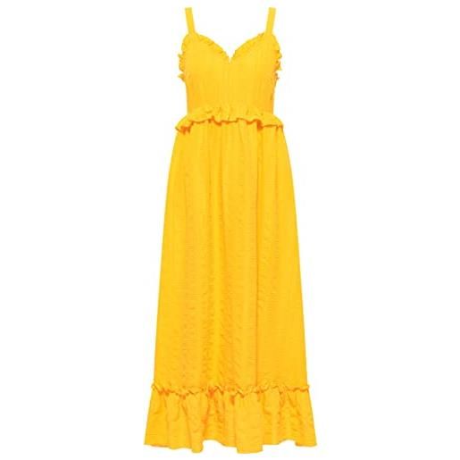 aleva maxi abito nan, colore: arancione, m donna