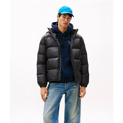 Tommy jeans piumino idrorepellente con cappuccio black uomo