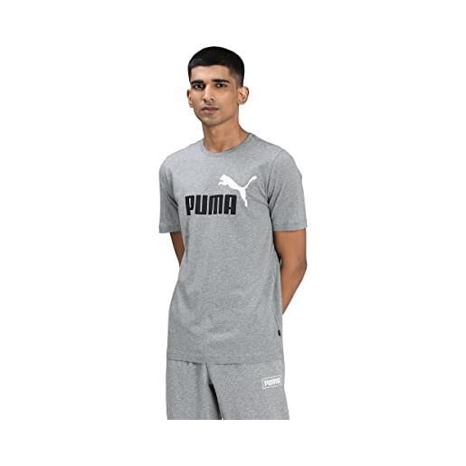 PUMA t-shirt da uomo con logo ess+ 2 col logo mid grey heather l