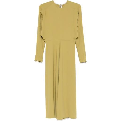 Victoria Beckham abito midi dolman a maniche lunghe - verde