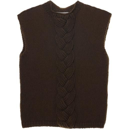 LEMAIRE gilet in maglia - marrone