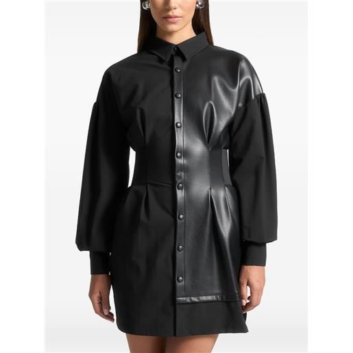 Manière De Voir chemisier corto in pelle sintetica - nero