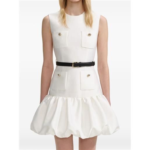 Self-Portrait abito corto smanicato - bianco