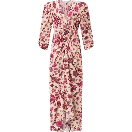 ISABEL MARANT x albini abito a fiori con ruches - toni neutri