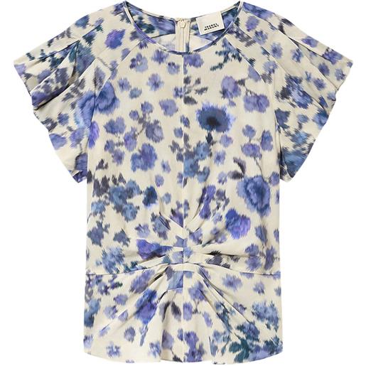ISABEL MARANT top tullya a fiori - toni neutri