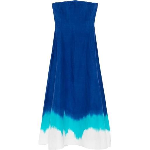 Gabriela Hearst abito lungo alessia senza spalline - blu