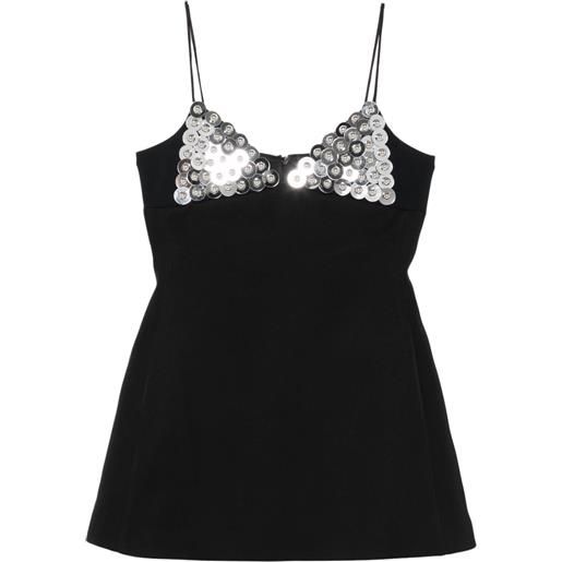 David Koma abito corto con decorazione - nero