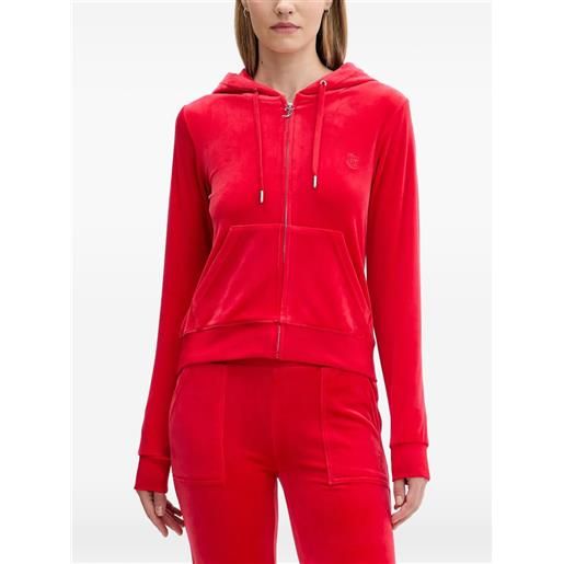 Juicy Couture felpa con cappuccio e zip - rosso