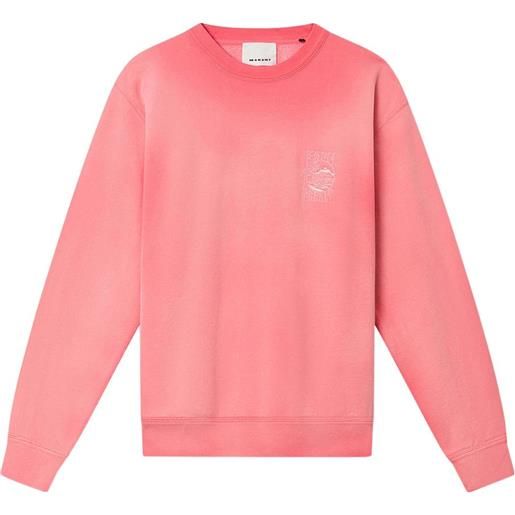 MARANT felpa mikoy con ricamo logo - rosa