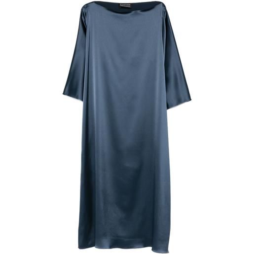 Gianluca Capannolo abito midi laura con scollo a barca - blu
