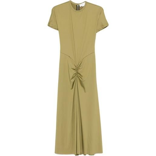 Victoria Beckham abito midi blaire a maniche corte - verde