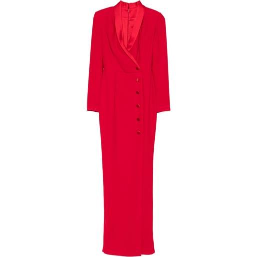 SILK LOVE & LACE abito lungo scarlet - rosso