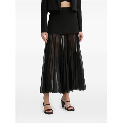 A.L.C. gonna midi plissé - nero