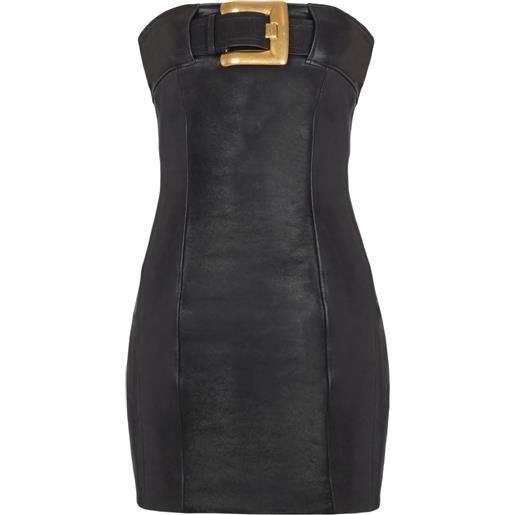 Balmain abito corto con fibbia - nero