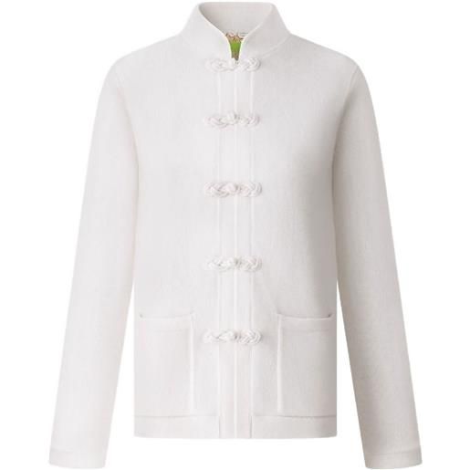 Shanghai Tang cardigan tang con bottoni - bianco