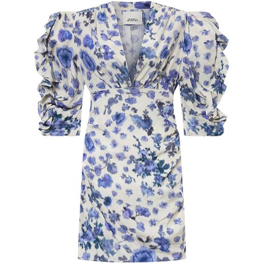 ISABEL MARANT x doris abito con ruches - toni neutri