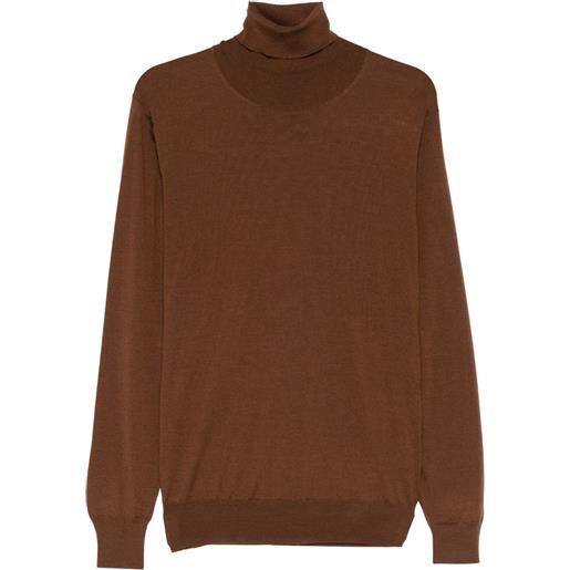 Dell'oglio maglione a collo alto - marrone