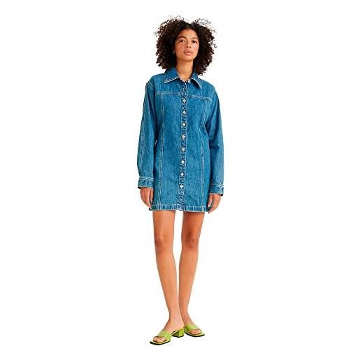 Levi's shay denim dress, vestito donna, old 517 blue x, m