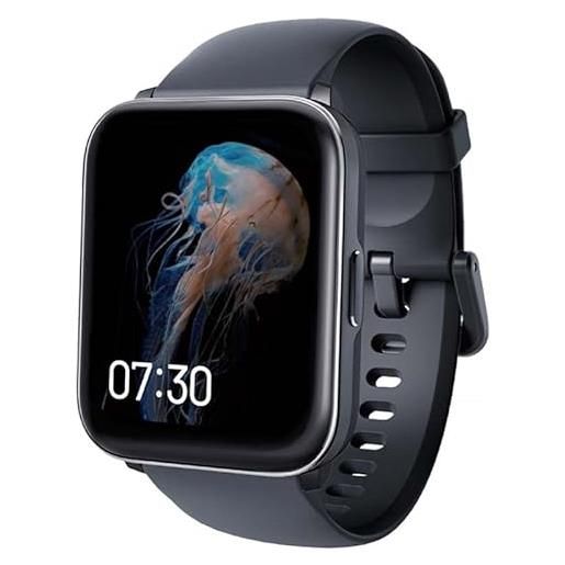 Hey+ orologio digitale da uomo al quarzo con cinturino in acciaio inossidabile 53875, bianco