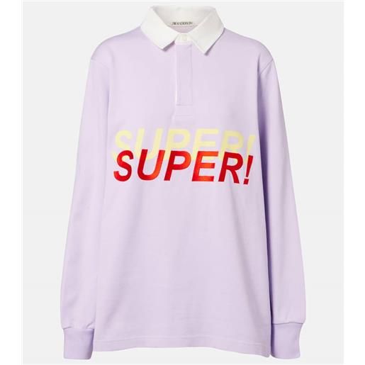 JW Anderson polo in cotone con stampa