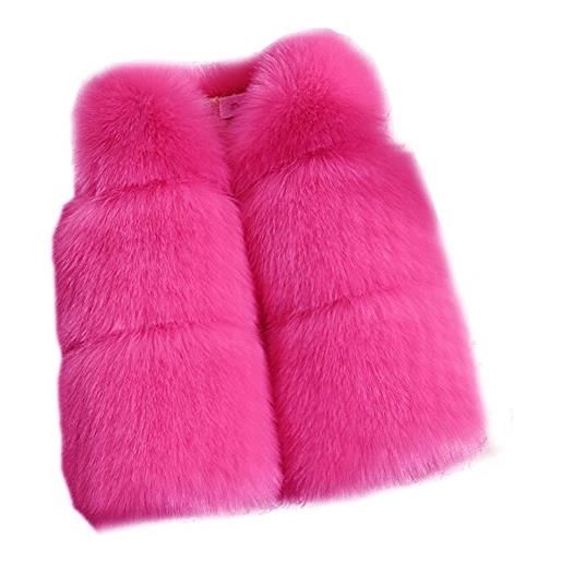 FOLOBE bambini autunno inverno faux pelliccia vest cappotti indumenti caldi cappotto felpa sleeveless casual