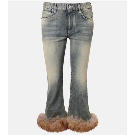 Balenciaga jeans capri a vita bassa