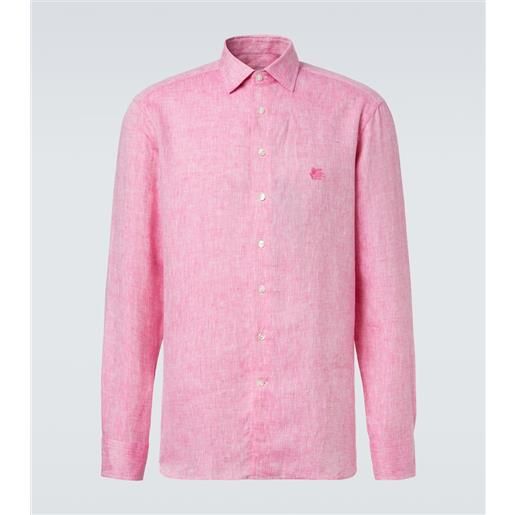 Etro camicia pegaso in lino