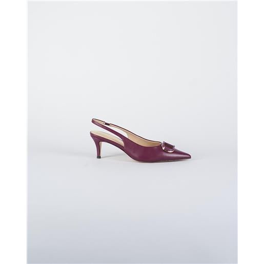 TWIN SET décolleté bordeaux sling back con oval t
