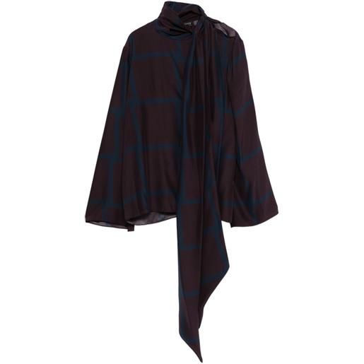 Gianluca Capannolo blusa antonia con collo lavallière - viola