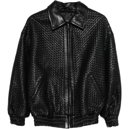 Manokhi giacca sara con zip - nero