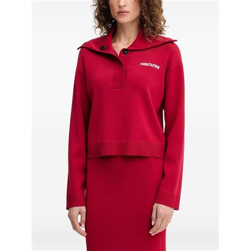 Patrizia Pepe maglione con bottoni - rosso