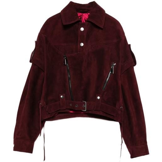 Manokhi giacca con zip - rosso