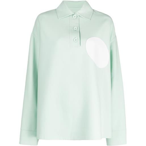 SHANG XIA polo con applicazione - verde