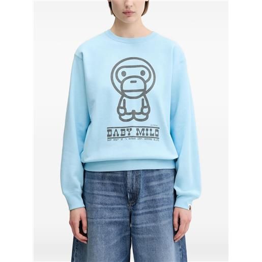 A BATHING APE® felpa baby milo volume girocollo - blu
