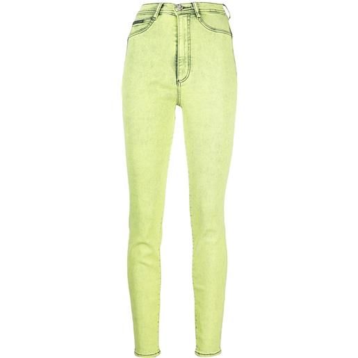 Philipp Plein jeggings a vita alta - giallo